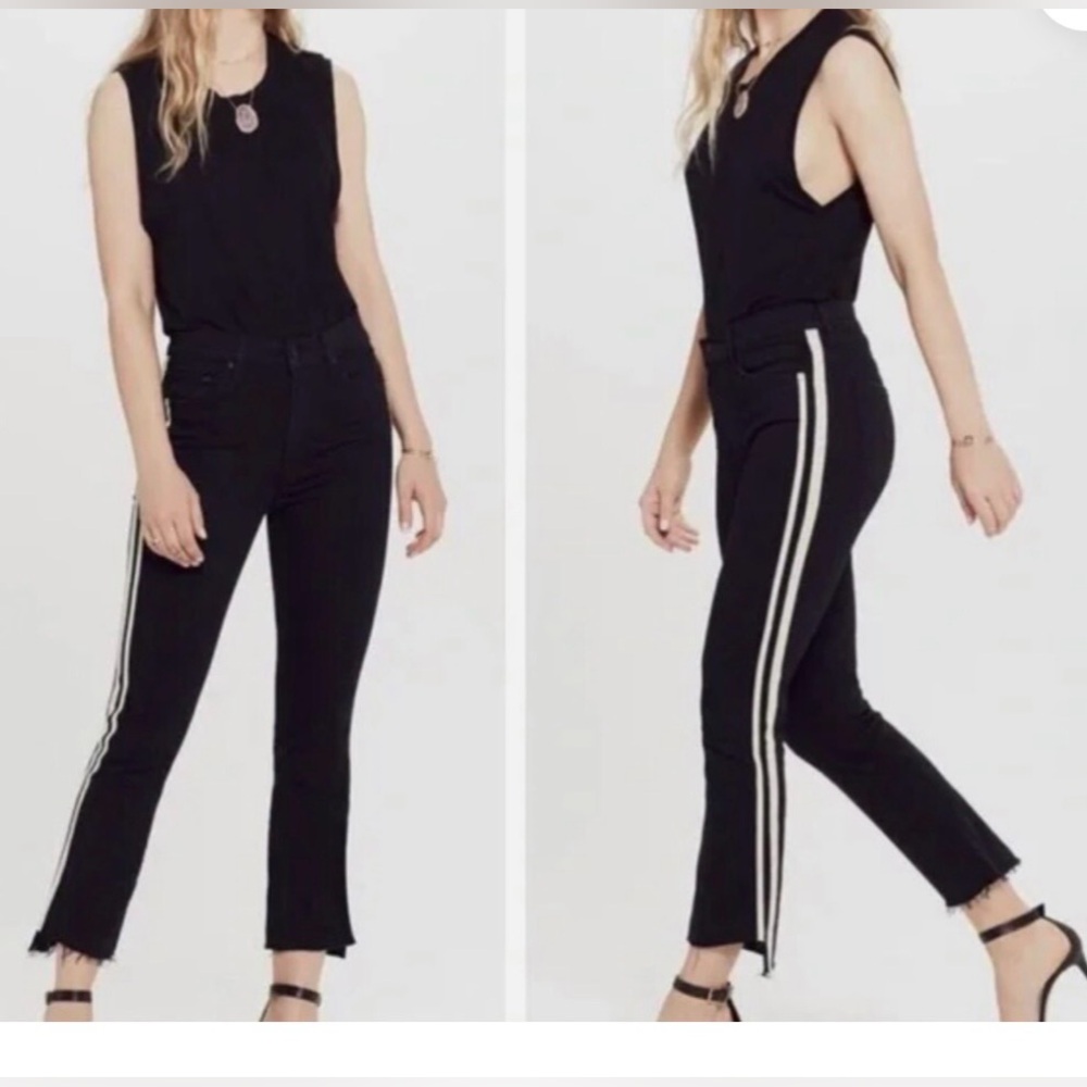 MOTHER “The Insider Crop Step Fray” jeans in the Guilty Racer